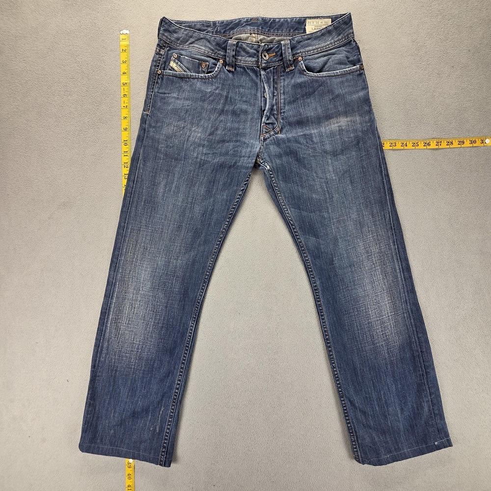 Diesel Jeans Mens 31x32 Blue Larkee Regular Straight Denim Button Fly 008LH